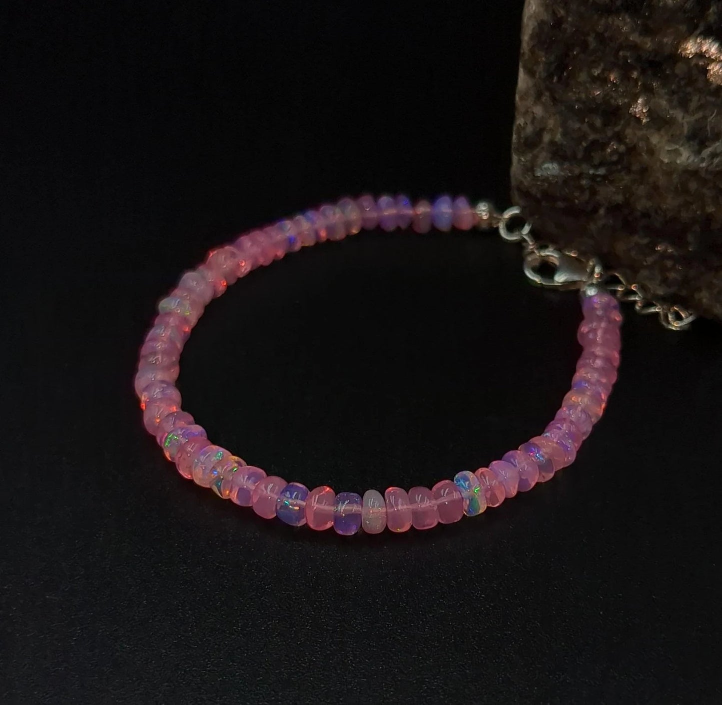 AAA+ Pink Ethiopian Opal Bracelet