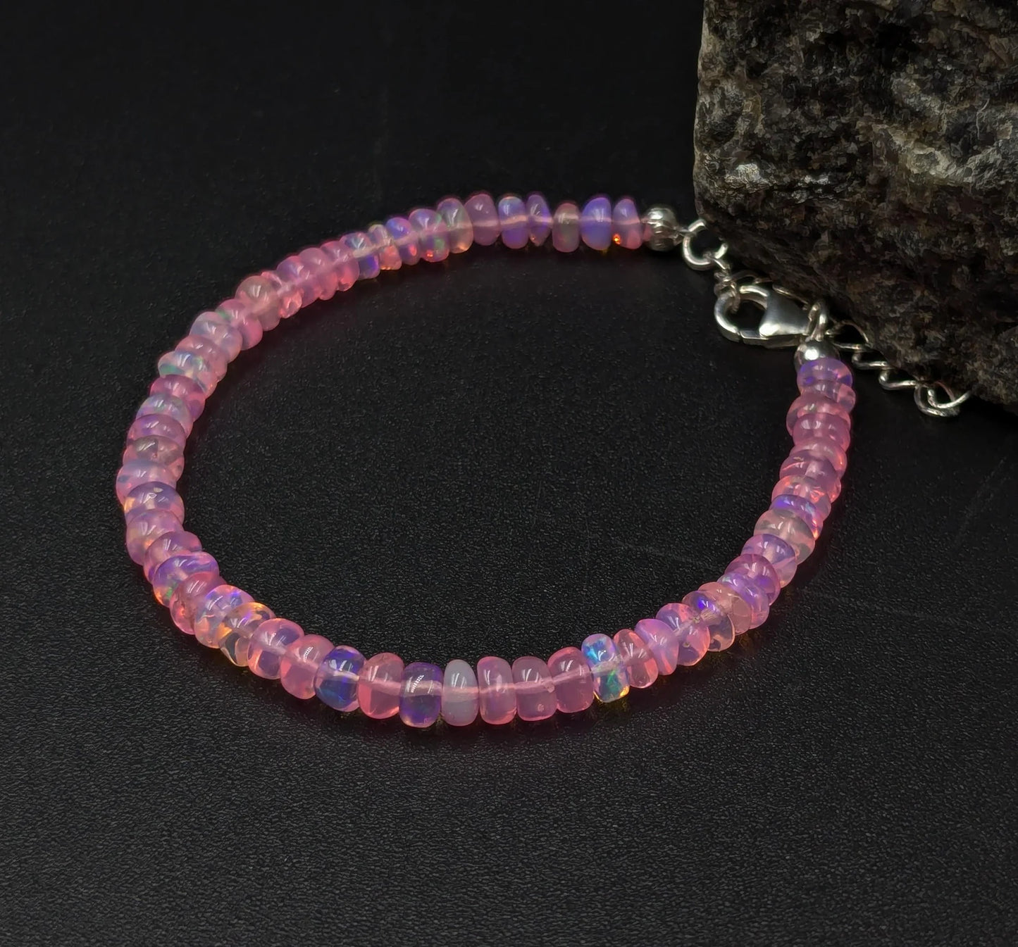 AAA+ Pink Ethiopian Opal Bracelet