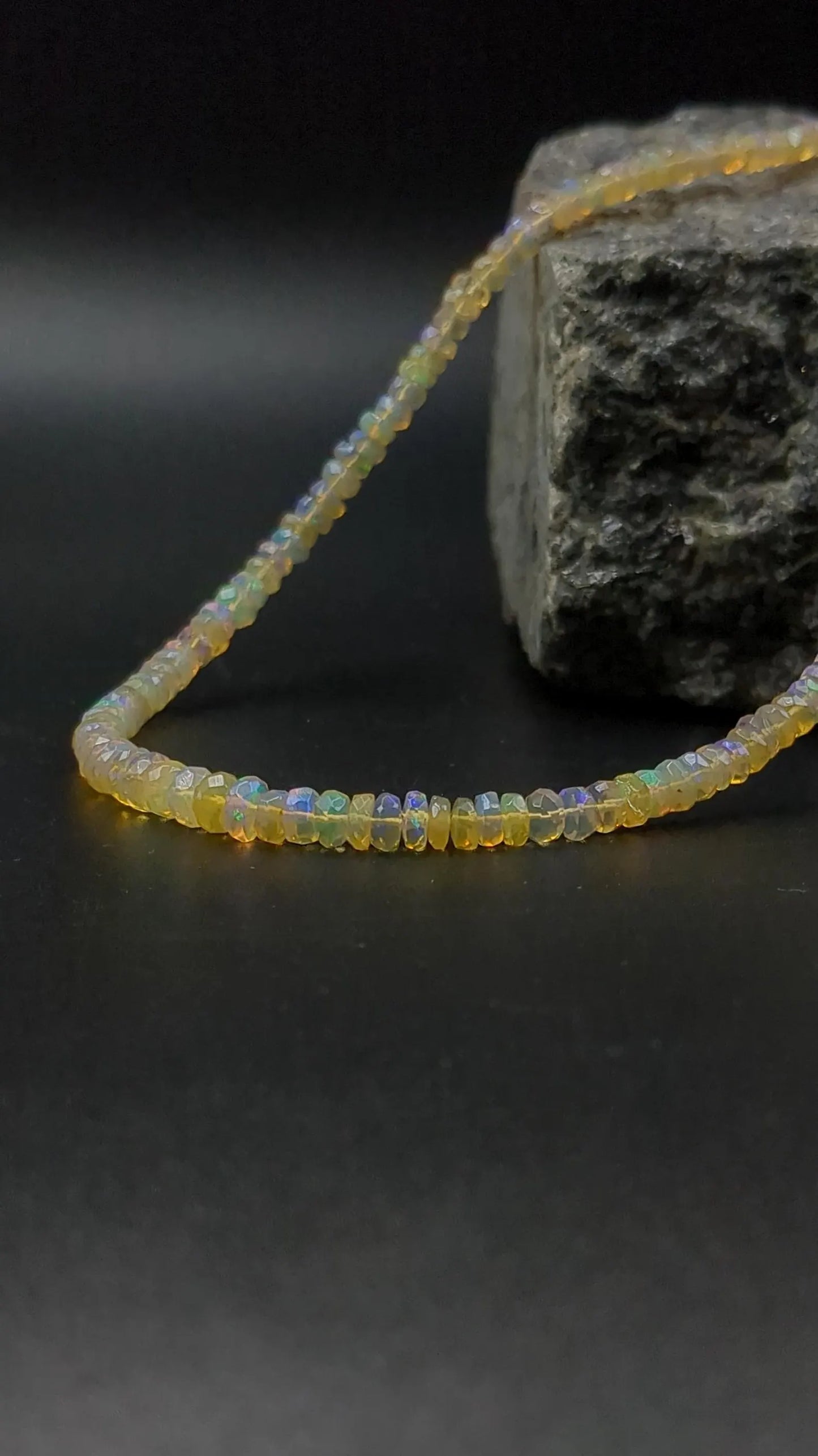 Yellow Ethiopian Opal Necklace