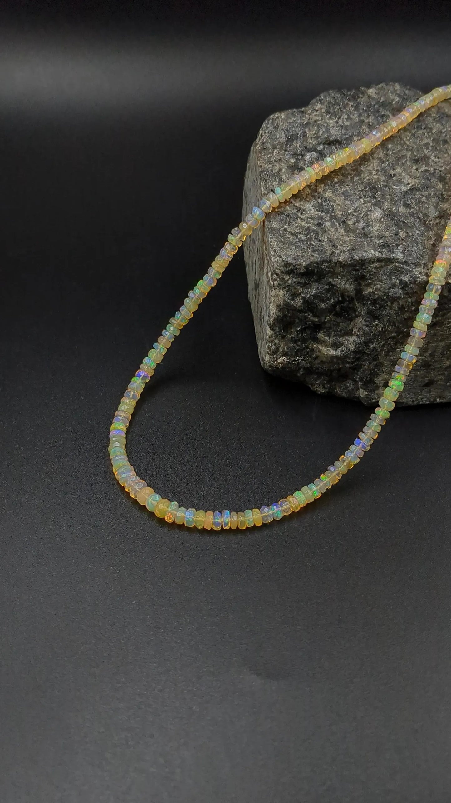 Yellow Ethiopian Opal Necklace