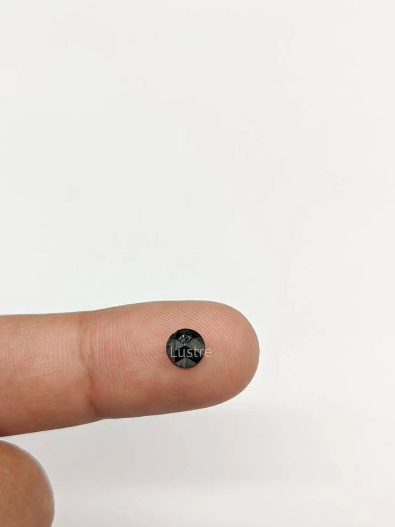 Black Rose Cut Diamond Cabochon Loose 2,5 mm Faceted Diamond Raw Rough Diamond