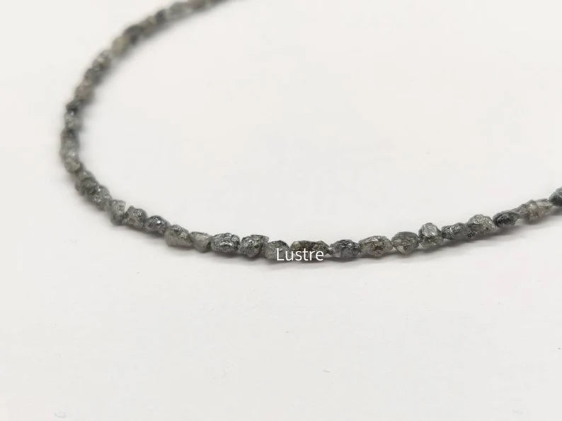 Grey Uncut Diamond Bead 2 - 3 mm Fancy Color 100% Natural Diamond Beads