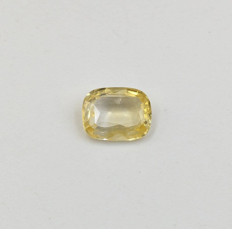 Yellow Sapphire Loose Gemstone Faceted Rectangle Sapphire 9 x 11 mm Loose Sapphire