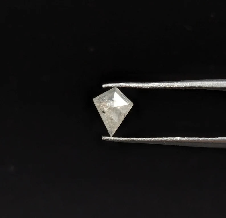 Salt And Pepper Fancy Kite Shape 6.2 - 7.5 mm Faceted Diamond For Jewelry Making