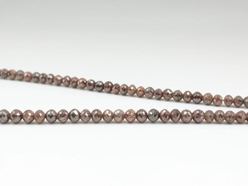 Sparkling Red Diamond Faceted 3 - 4.5 mm Red Diamond Beads For Jewelry Making