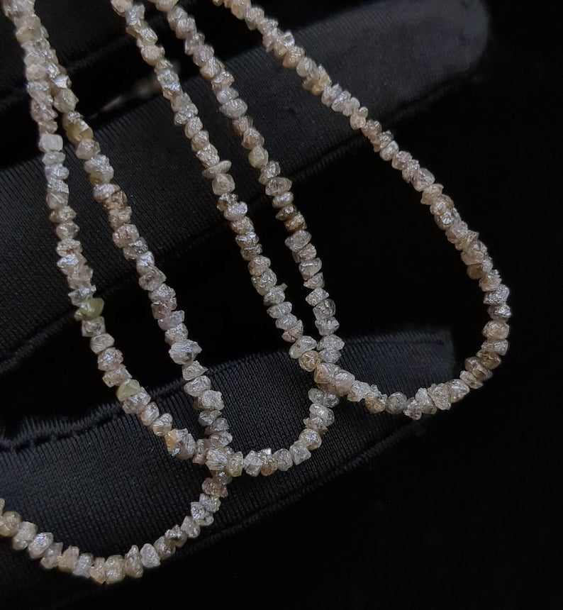 Rough Champagne Diamond 2 - 3 mm Light Brown Raw Diamond Nuggets Beads