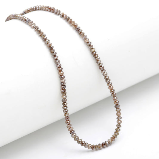 Champagne Diamond Bead AAA+ Faceted Rondelle Champagne Diamond