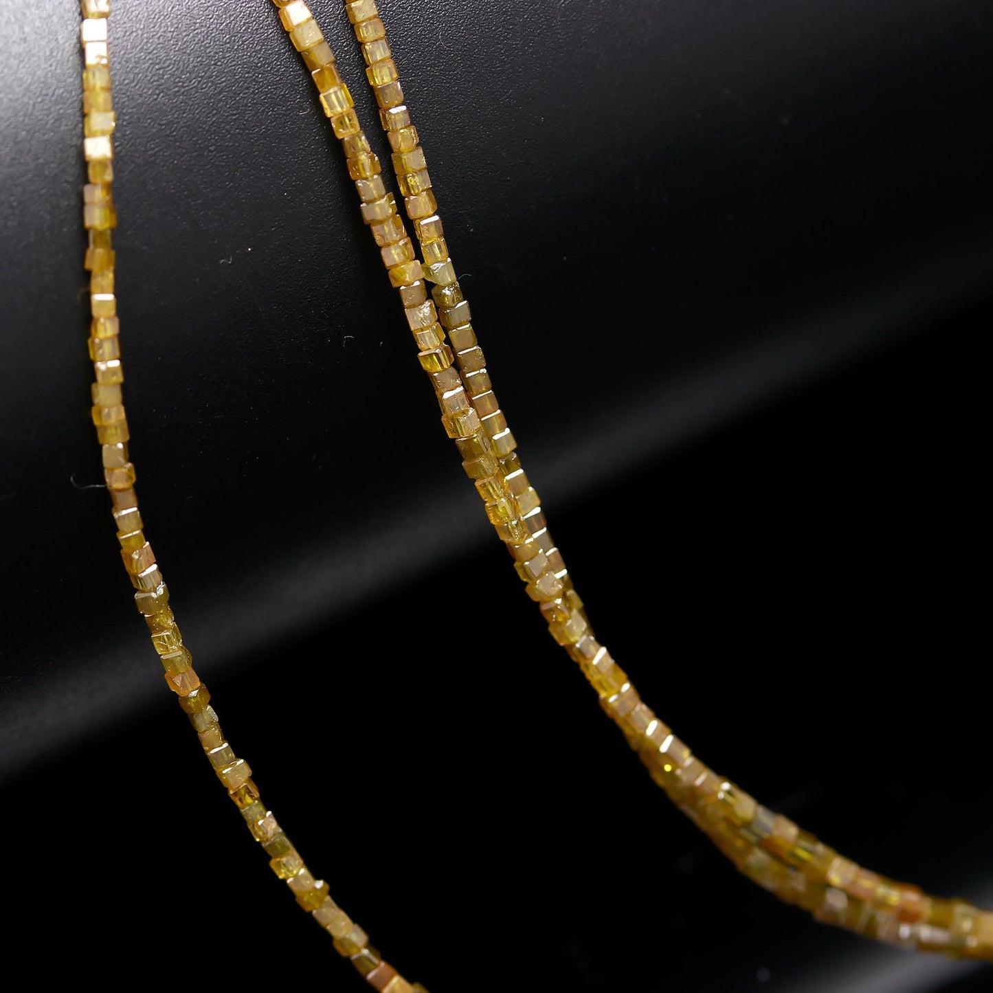 100% Natural Yellow Diamond Faceted 1.5 - 2.5 mm Cube Bead For Jewelry Making