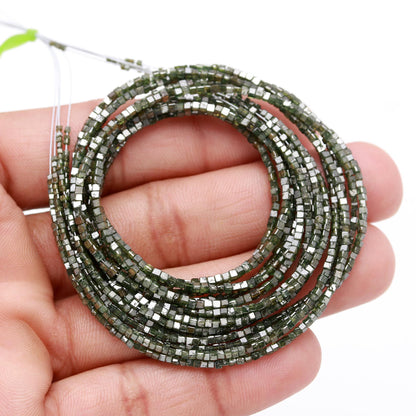 Green Diamond Faceted Diamond 1.5 - 2,5 mm Cube Beads For Jewelry Making