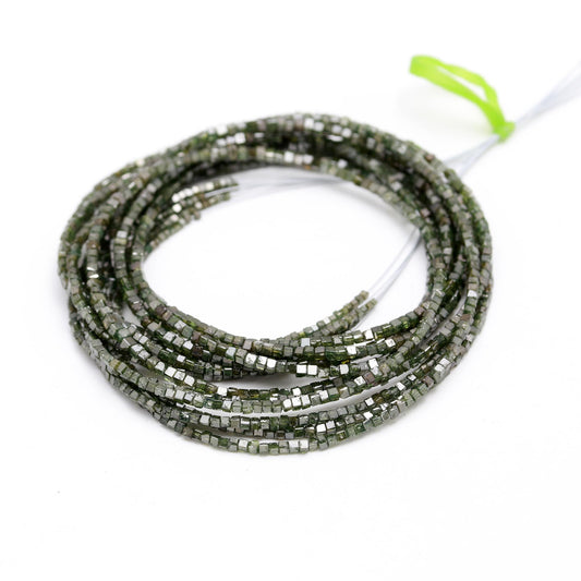 Green Diamond Faceted Diamond 1.5 - 2,5 mm Cube Beads For Jewelry Making