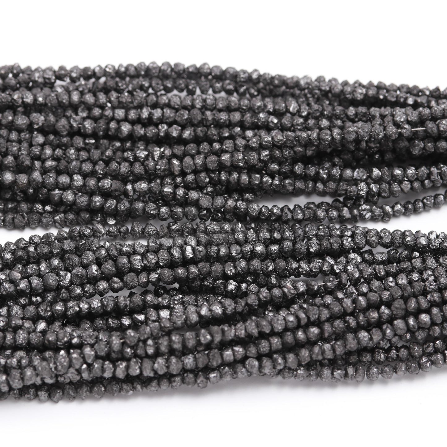 Raw Rough Black Diamond Bead Uncut Black Diamonds