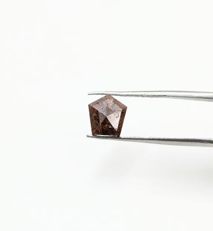 Loose Diamond Salt and Pepper 7.3 - 7.8 mm Faceted Pentagon Shape For Jewelry Making