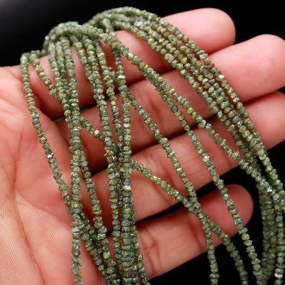 Green Uncut Bead Raw Rough 2-3 MM Chip And Nuggets Beads For Jewelry Making