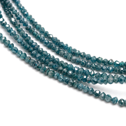 Blue Diamond Bead AAA+ Sparkling Faceted Blue Diamond Bead