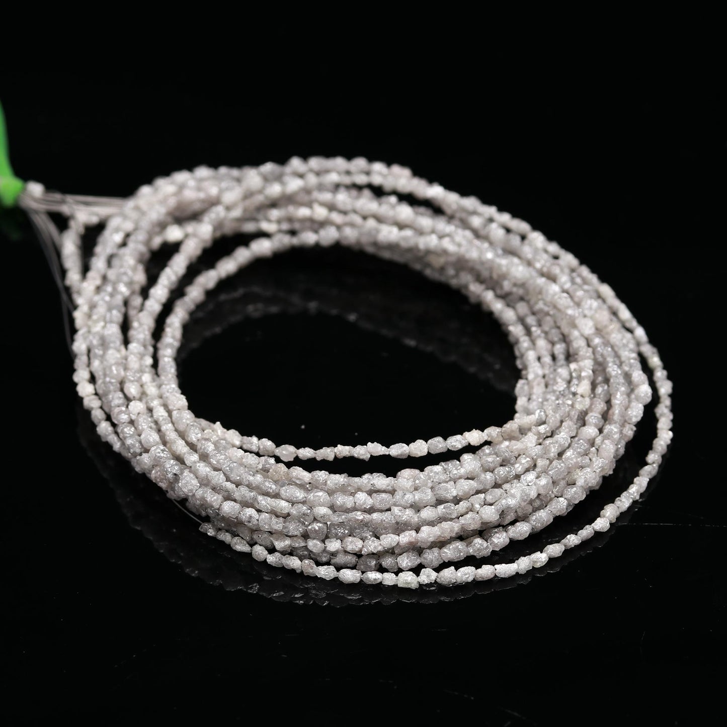 Grey Raw Rough Diamond Tumble bead 2 - 3 mm Uncut Diamond Bead