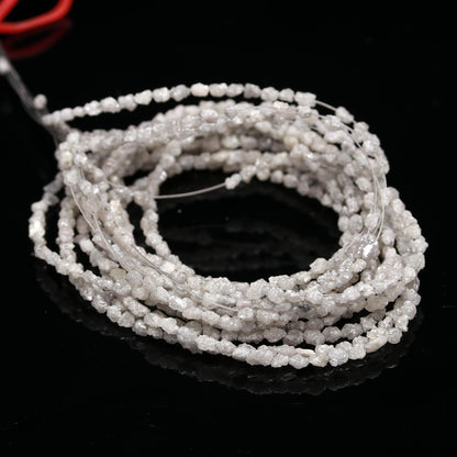 White Diamond Beads Raw Rough White Diamond Tumble Beads