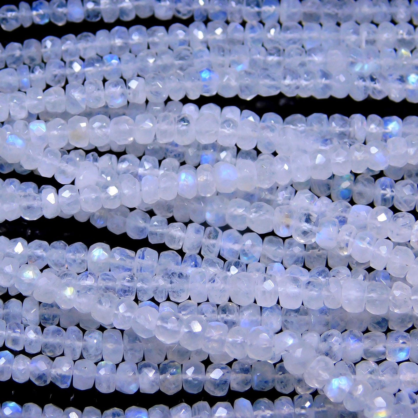 Flashy Moonstone Beads 100% Natural Faceted Moonstone Beads