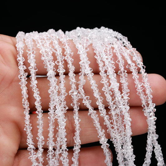 Clear White Herkimer 3 - 4 mm Diamond AAA+ Herkimer Rough Stone