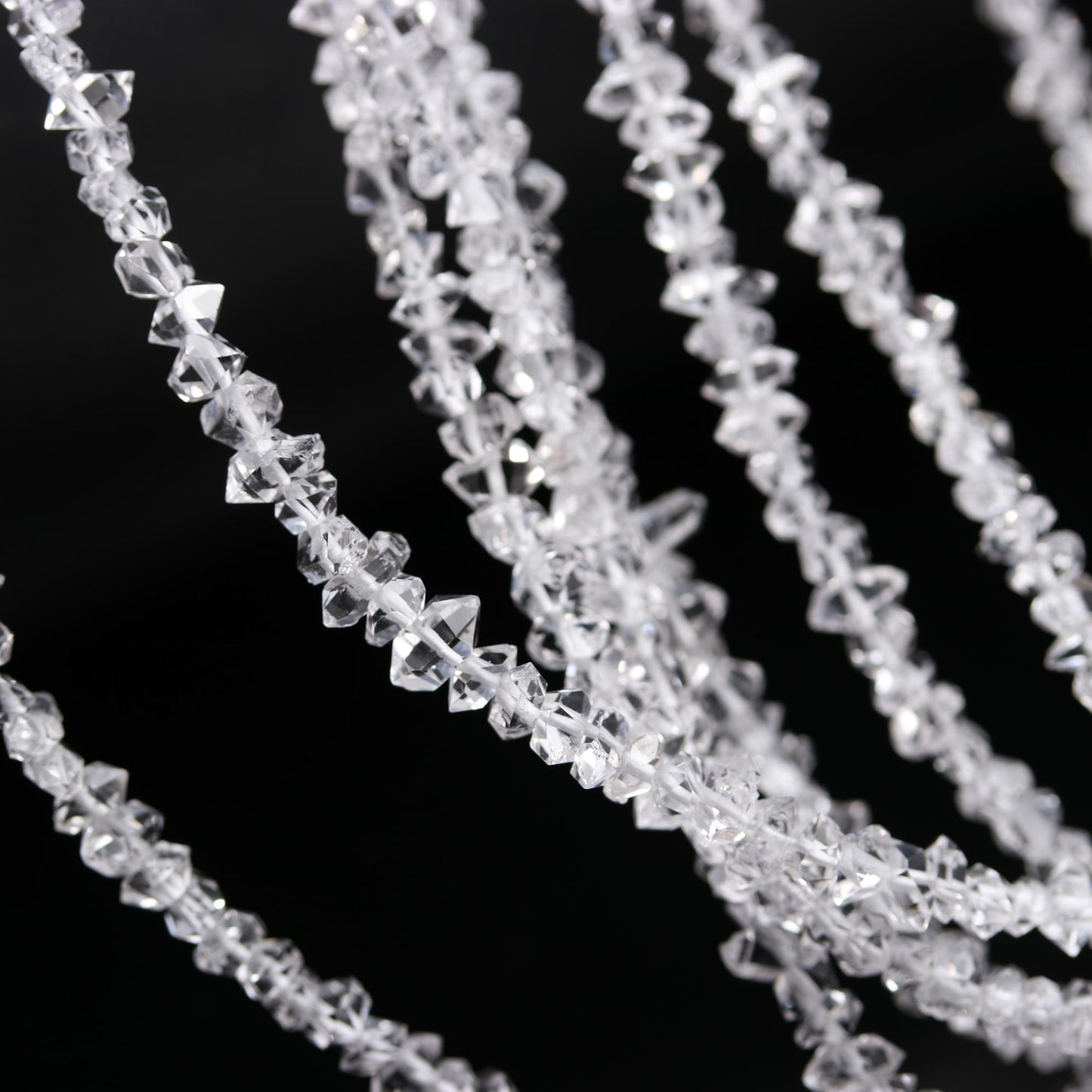 Clear White Herkimer 3 - 4 mm Diamond AAA+ Herkimer Rough Stone