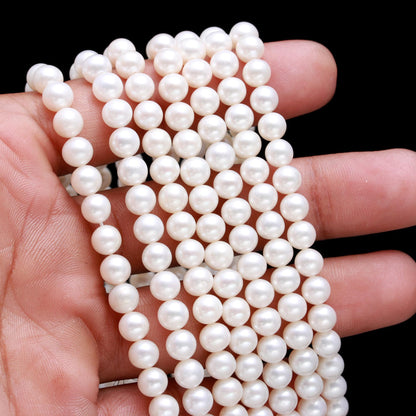 Freshwater Pearl Smooth Beads AAA Quality Natural White Pearls