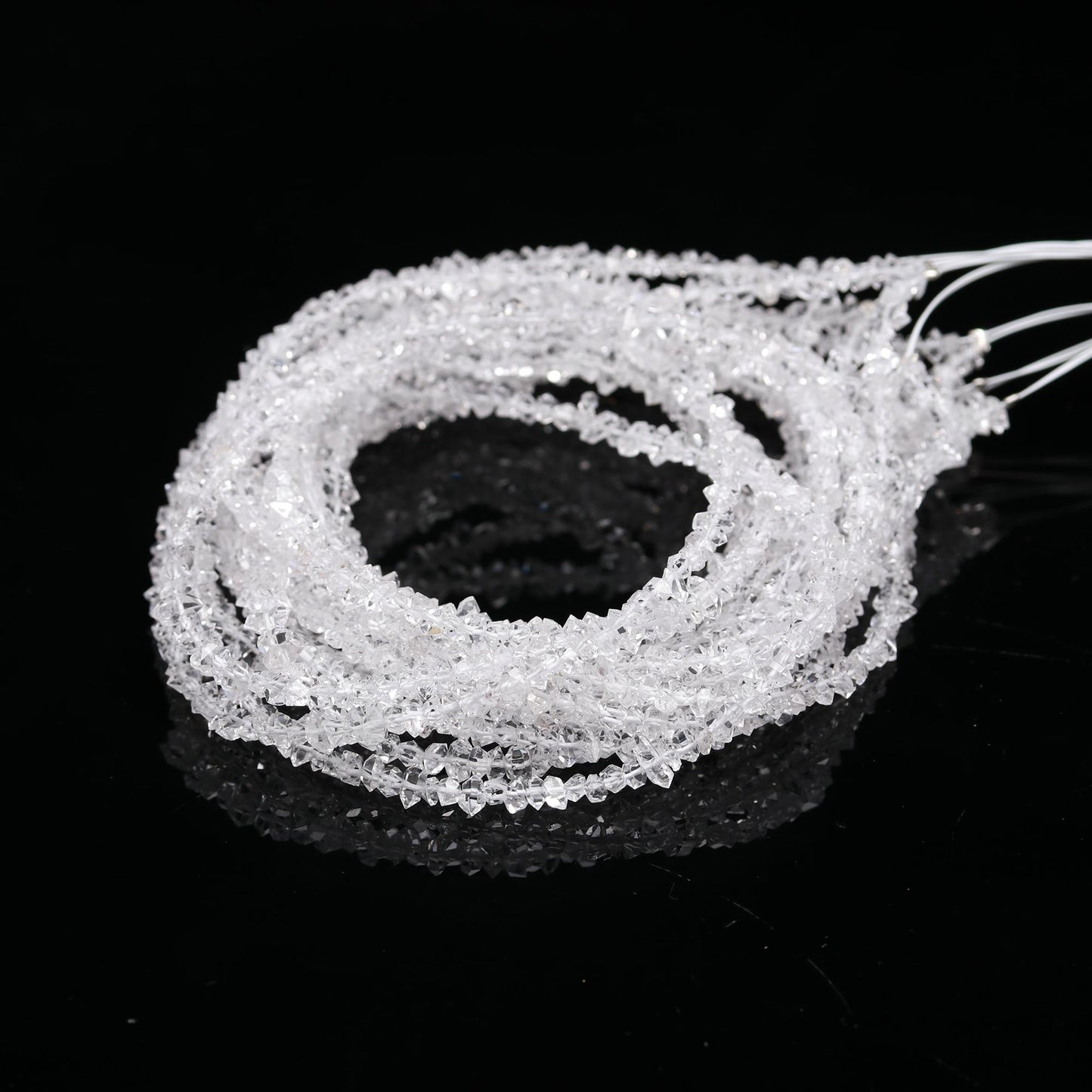 Clear White Herkimer 3 - 4 mm Diamond AAA+ Herkimer Rough Stone