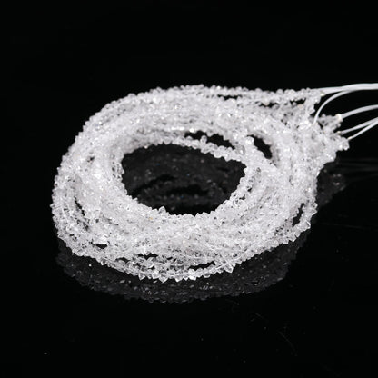 Clear White Herkimer 3 - 4 mm Diamond AAA+ Herkimer Rough Stone