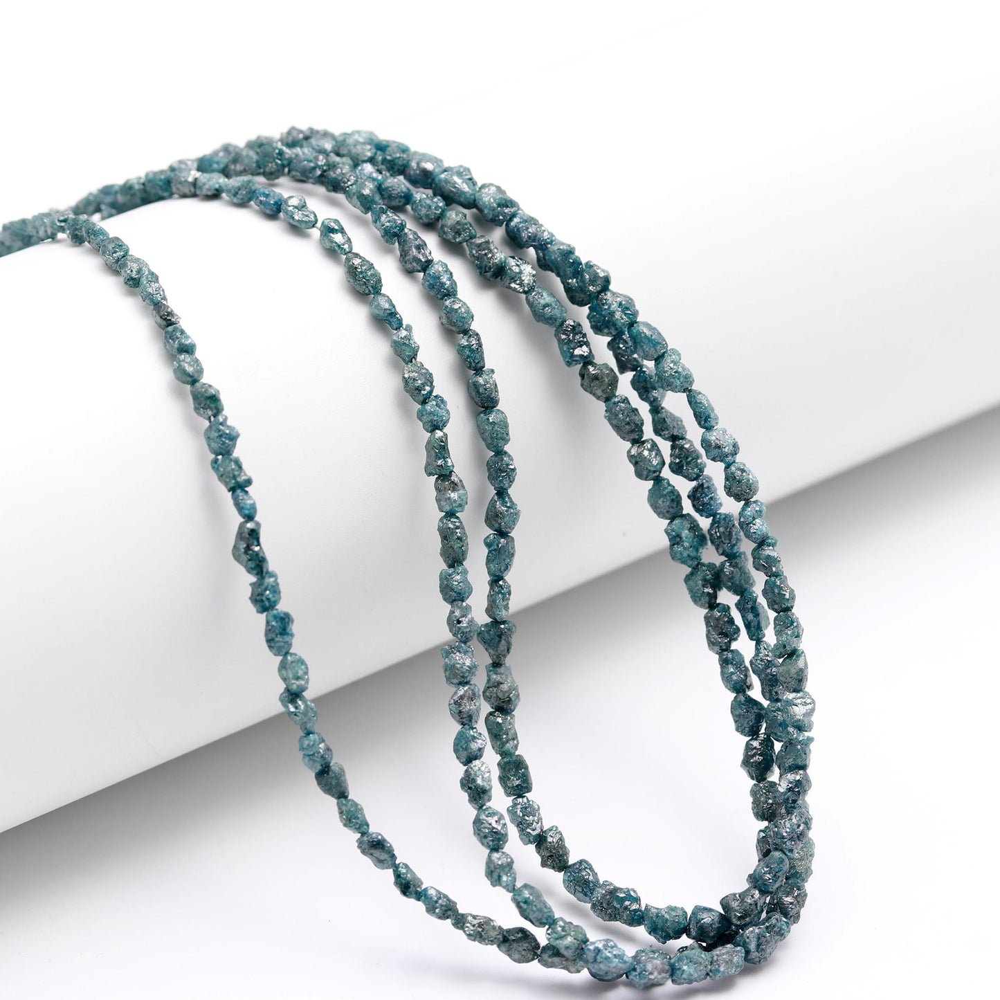 Blue Diamond Bead Raw Rough Tumble Diamond Bead