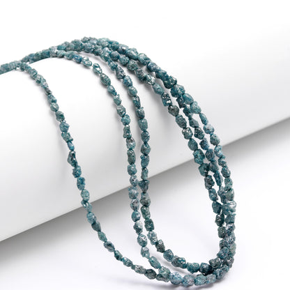 Blue Diamond Bead Raw Rough Tumble Diamond Bead