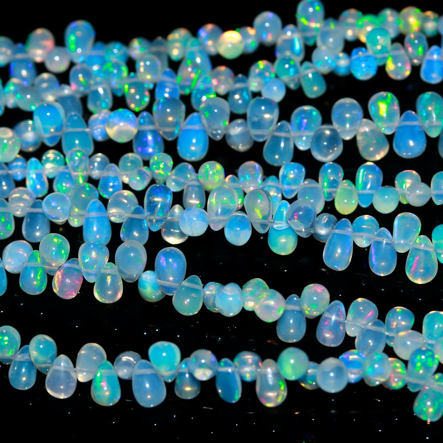 Ethiopian Opal Bead Welo Fire Tear Drop Shape Opal Bead