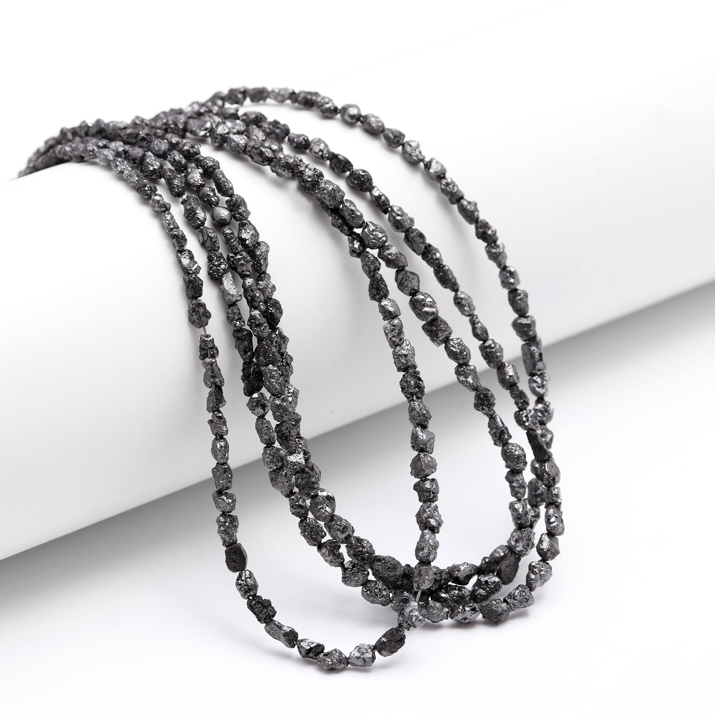 Black Diamond Tumble Beads Raw Rough Uncut Diamond Bead