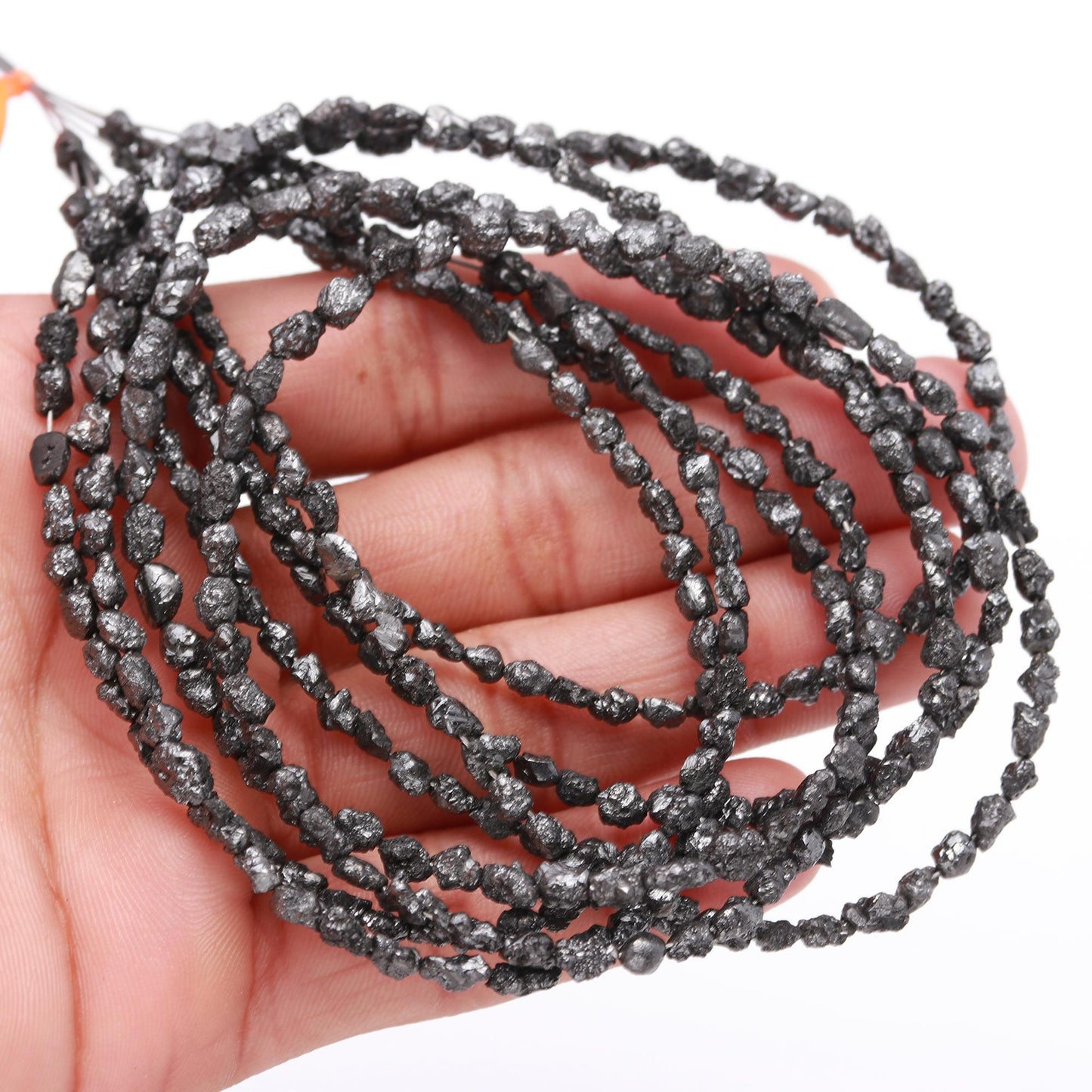 Black Diamond Tumble Beads Raw Rough Uncut Diamond Bead