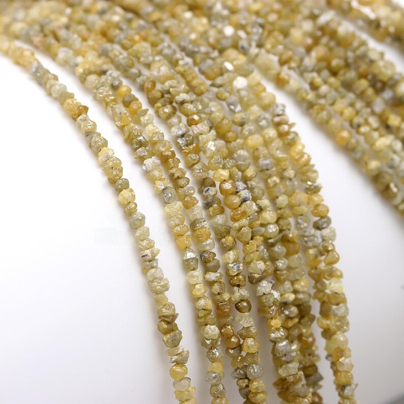 Yellow Raw Rough Diamond Uncut Beads