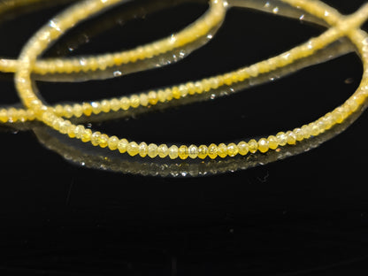 Yellow Diamond Bead Top Quality Faceted Rondelle Diamond Bead