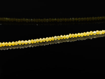 Yellow Diamond Bead Top Quality Faceted Rondelle Diamond Bead