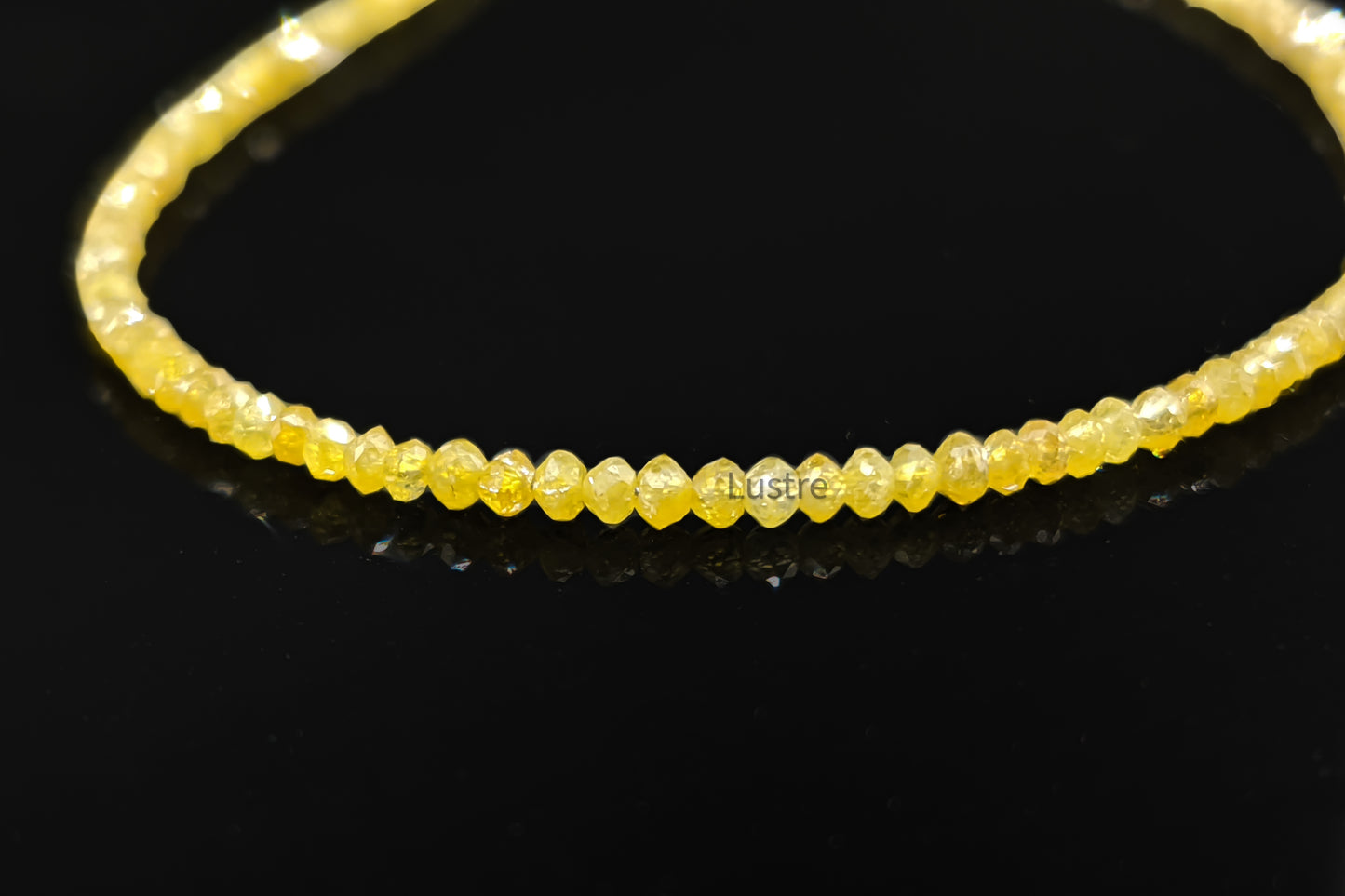 Yellow Diamond Bead Top Quality Faceted Rondelle Diamond Bead