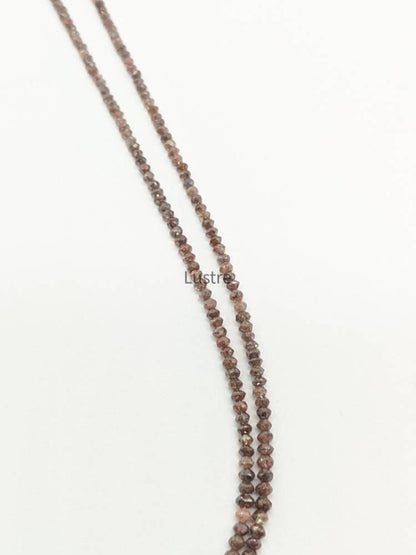 Red Diamond Faceted Rondelle Bead 100% Natural Red Diamond Beads For Jewelry Making