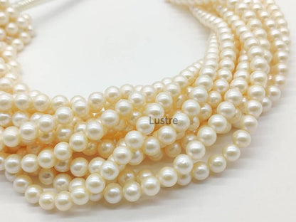 Freshwater Pearl Smooth Round Beads 11-12 mm Strands For Jewelry Making