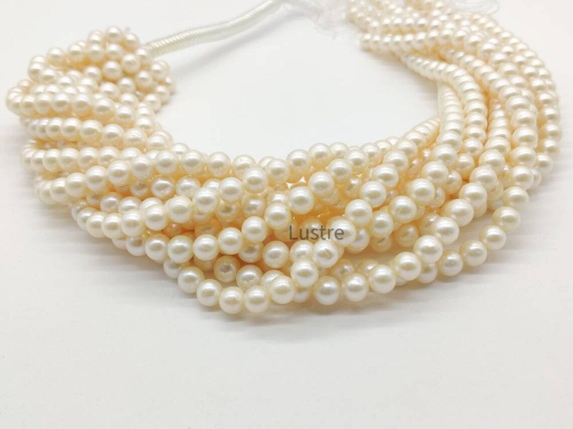 Freshwater Pearl Smooth Round Beads 11-12 mm Strands For Jewelry Making