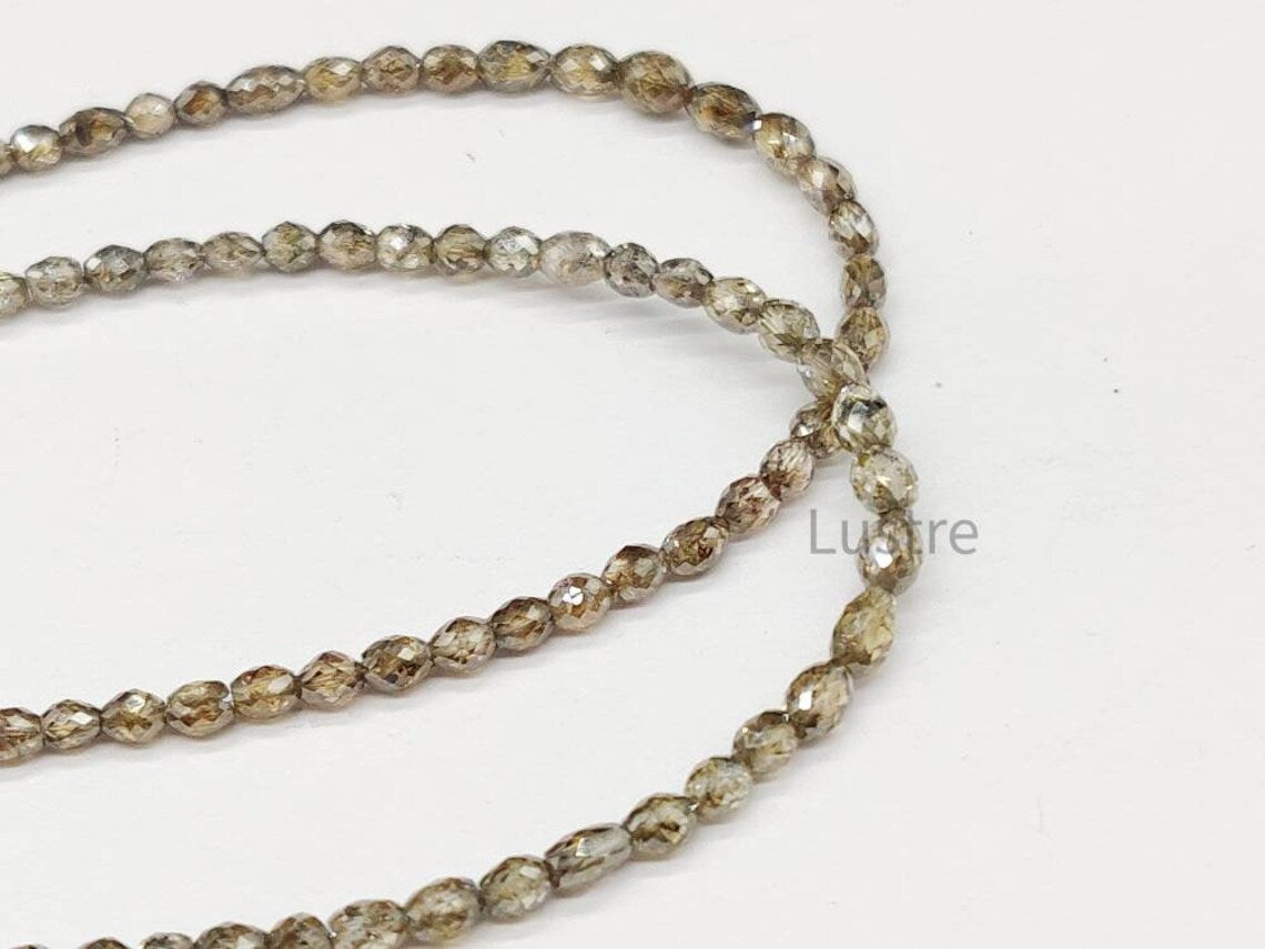 Champagne Diamond Tumble 2.5 - 3.4 mm Bead 100% Natural Faceted Tumble Diamond