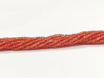 Rare Padparadscha Orange Sapphire Bead 2.5 - 3.5 mm Sapphire Faceted Rondelle For Jewelery Making