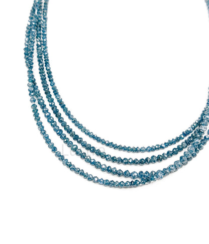 AAA+ Blue Diamond Bead Excellent Blue Diamond Faceted Rondelle Bead Jewelry blue diamond necklace rare natural blue diamond jewelry