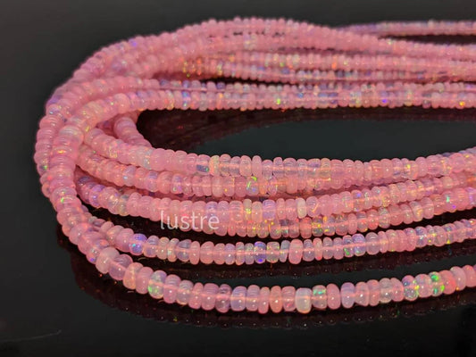 Pink Ethiopian Opal Beads Pink Opal Beads Pink Ethiopian Opal Rondelle Bead Ethiopia Opal Bead