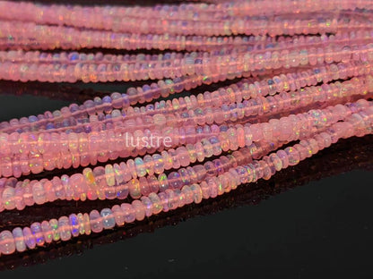 Pink Ethiopian Opal Beads Pink Opal Beads Pink Ethiopian Opal Rondelle Bead Ethiopia Opal Bead