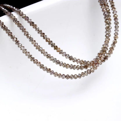 100% Natural Champagne Diamond Bead 2.2mm Faceted Rondelle bead Diamond