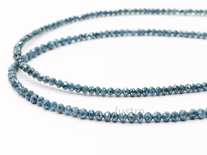 AAA+ Blue Diamond Bead Excellent Blue Diamond Faceted Rondelle Bead Jewelry blue diamond necklace rare natural blue diamond jewelry