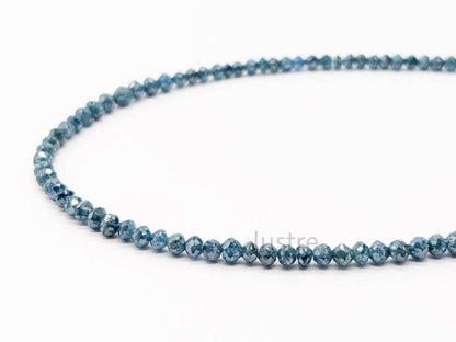 AAA+ Blue Diamond Bead Excellent Blue Diamond Faceted Rondelle Bead Jewelry blue diamond necklace rare natural blue diamond jewelry