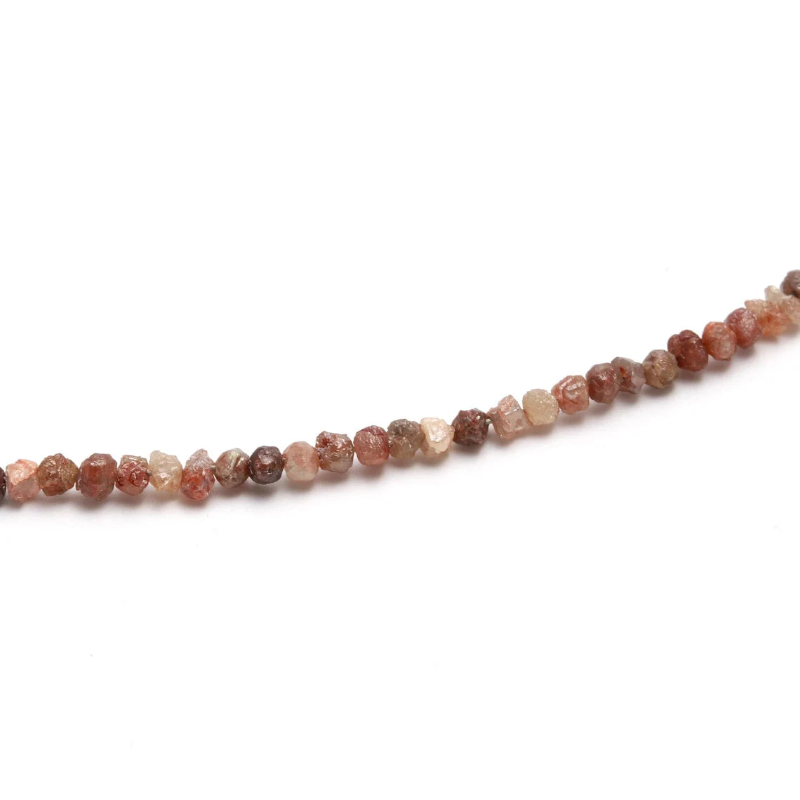 Red Rough Diamond Necklace 2 - 3 mm 100% Natural Raw Beaded 16 Inches Necklace