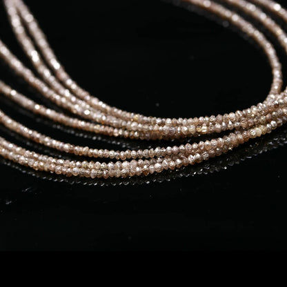 Champagne Diamond Faceted Rondelle Bead 100% Natural Champagne Diamonds