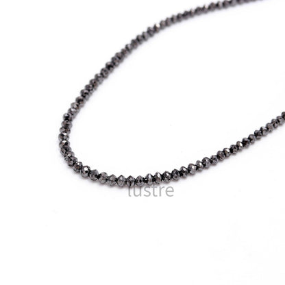 Black Diamond Beads AAA+ 100% Natural Black Diamond Bead 2.6 - 3.5 mm Sparkling Black Diamond Beads Christmas Gift Halloween