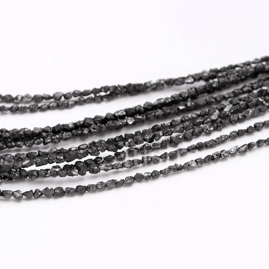 Black Diamond Raw Rough Tumble Beads 2 - 3 mm Uncut Diamond Beads